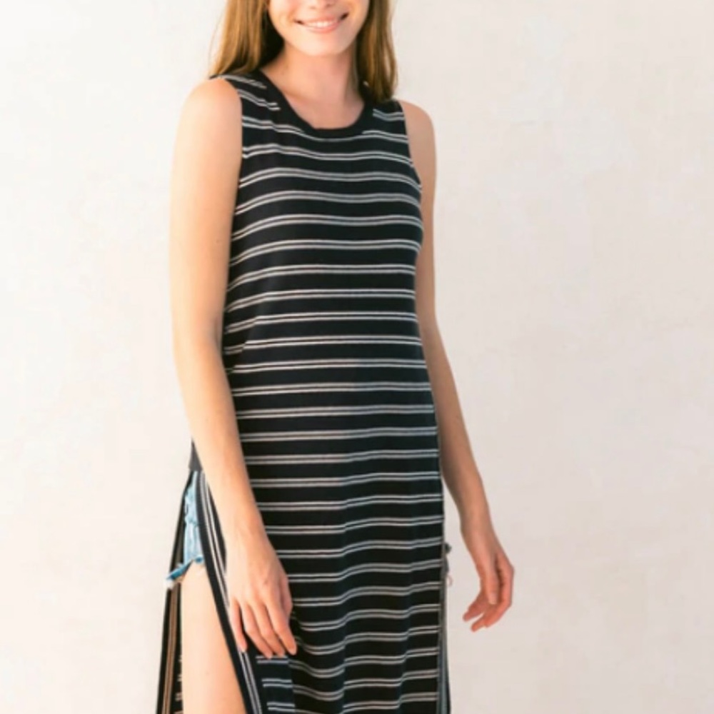 MER-SEA Anywear Open stripped Tunic